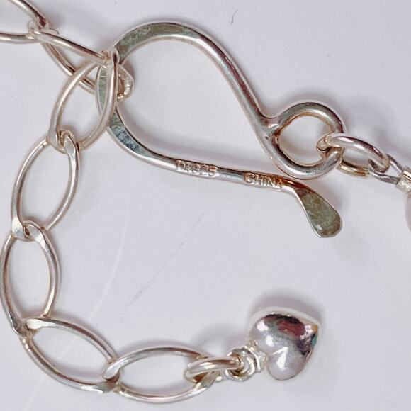 VTG Signed Jay King DTR Gemstone Sterling Silver Necklace 21" Amazonite Quartz - Picture 8 of 12